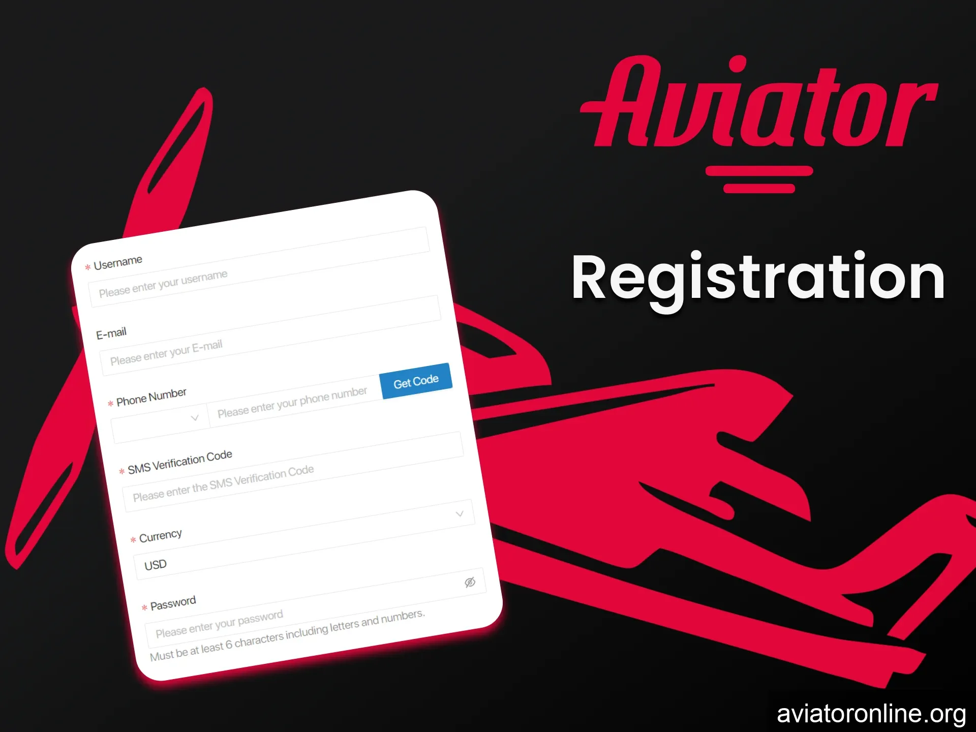 In order to start playing Aviator, you need to go through the registration procedure.